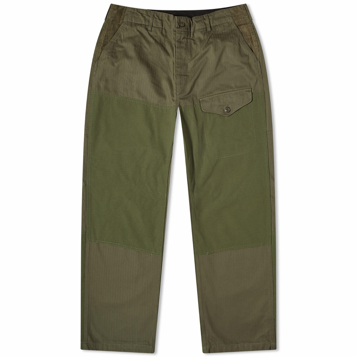 Engineered Garments Men's Field Pant in Olive Herringbone Twill ...