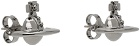 Vivienne Westwood Gunmetal Solid Orb Earrings