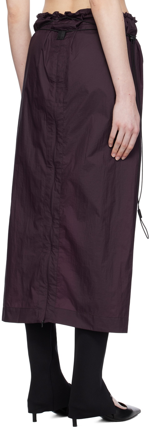 JOHANNA PARV Purple Vent Midi Skirt
