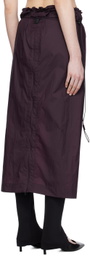 JOHANNA PARV Purple Vent Midi Skirt