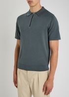 PS Paul Smith Half-zip Cotton Polo Shirt Grey