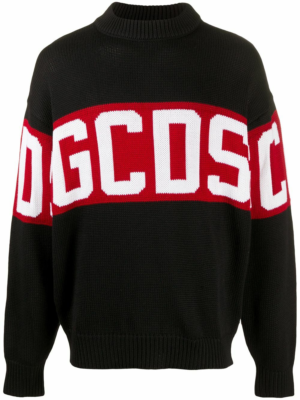 Gcds monogram jacquard mini cardigan: Women Knitwear Black