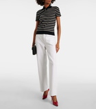 Nili Lotan Leanna striped cashmere polo sweater