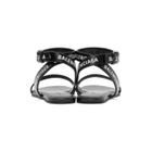 Balenciaga Black Logo Strappy Flat Sandals