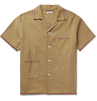 BODE - Camp-Collar Striped Cotton-Canvas Shirt - Neutrals