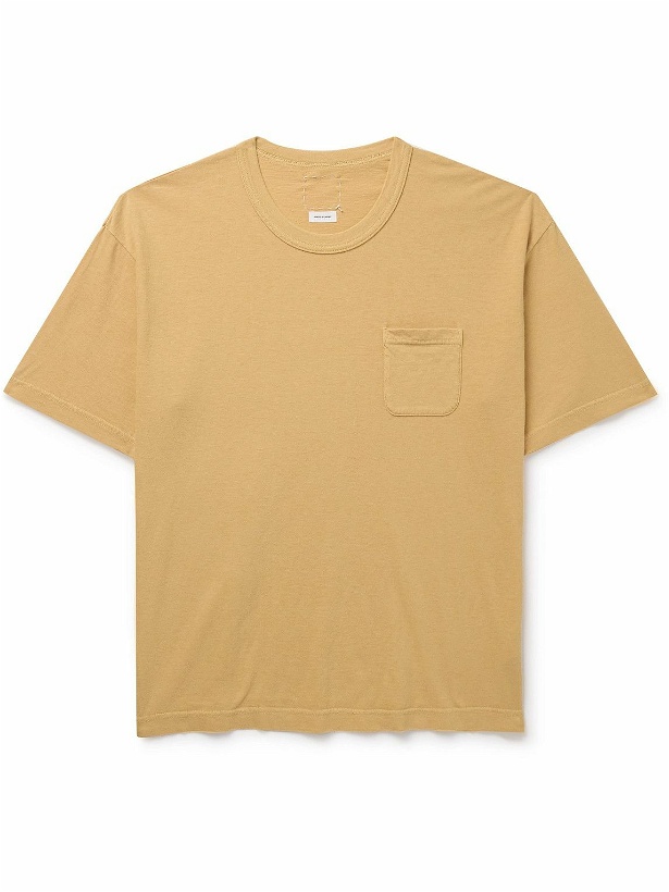 Photo: Visvim - Jumbo Garment-Dyed Cotton-Blend Jersey T-Shirt - Yellow