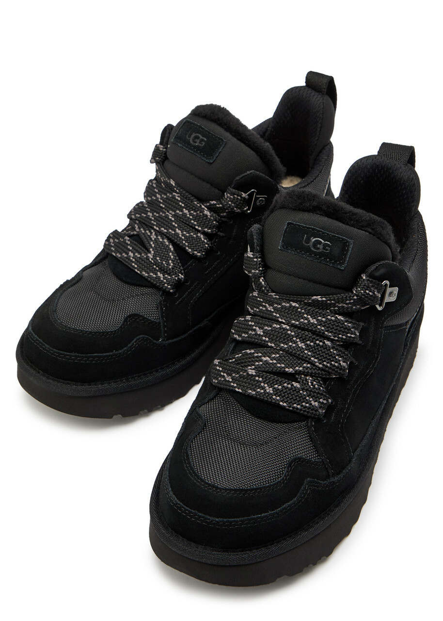 Ugg Lowmel Panelled Suede Sneakers Black
