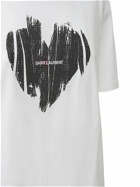 SAINT LAURENT - Heart Printed Cotton Jersey T-shirt