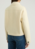 Harris Wharf London Panelled Wool Jacket Off White