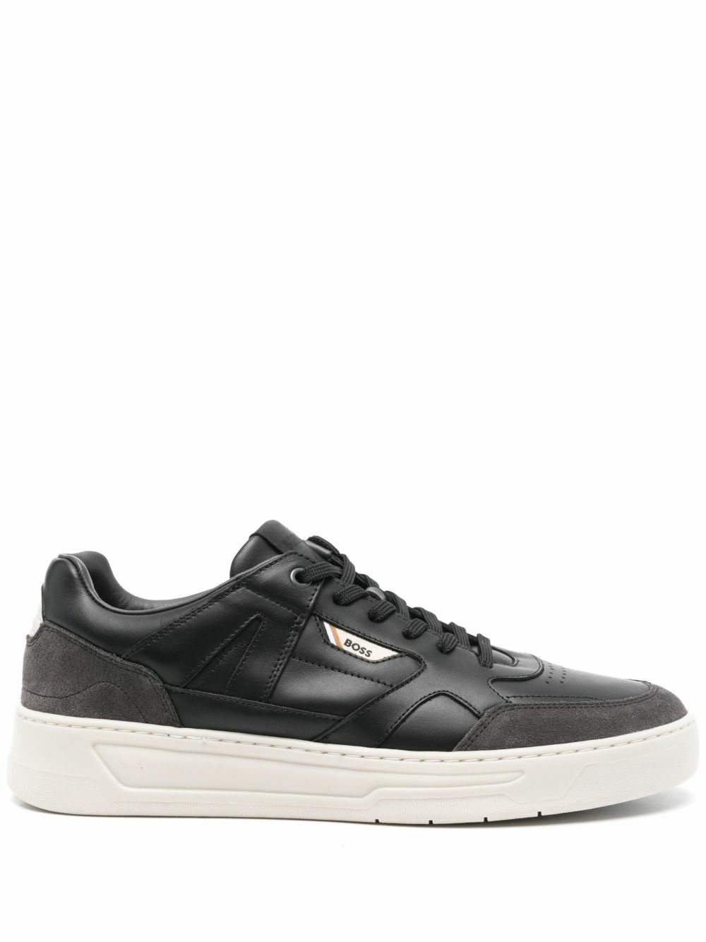 Hugo Boss Cream Leather Low Top Sneakers
