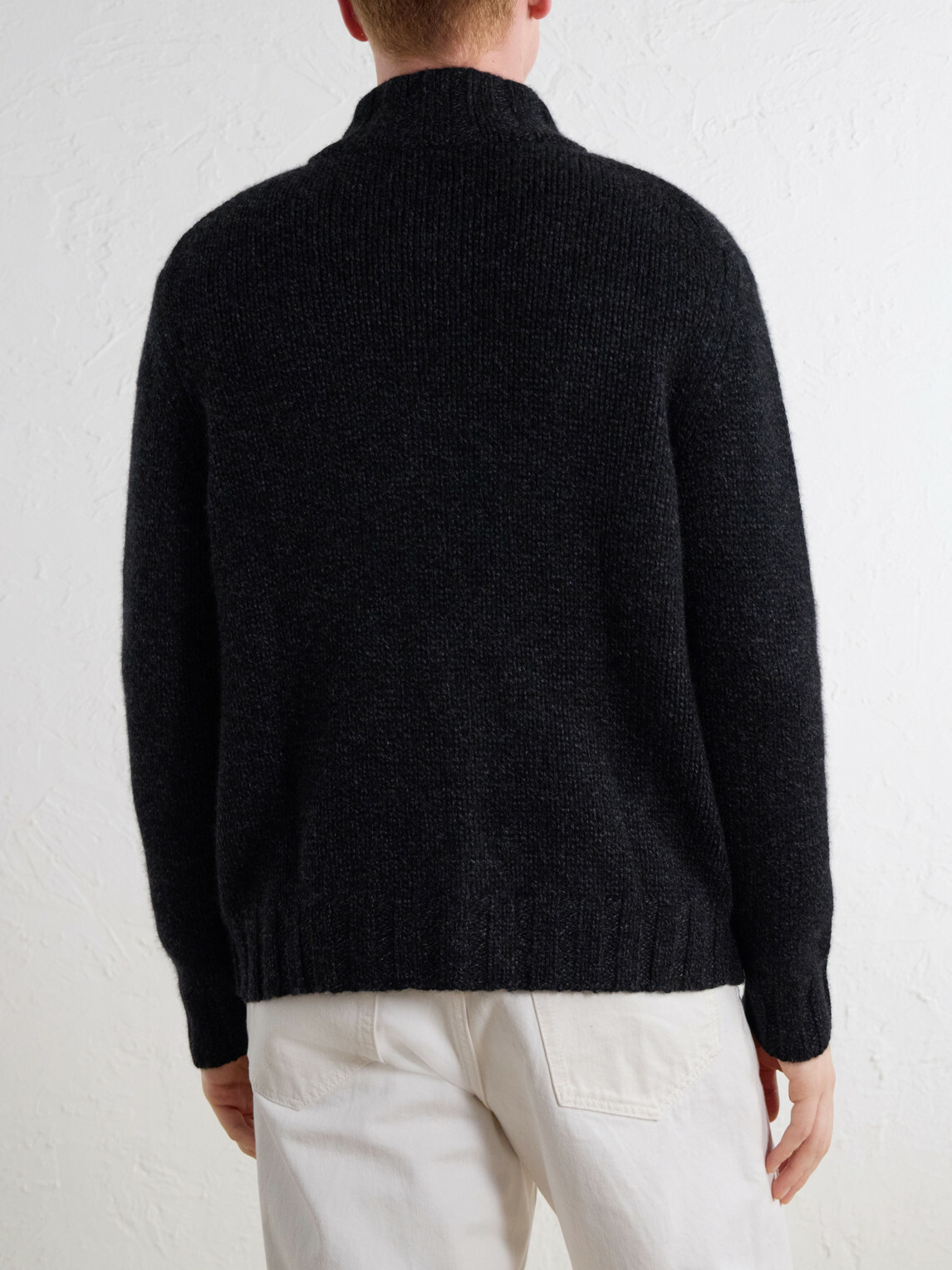 N.PEAL - Shearling-Trimmed Cashmere Cardigan - Gray
