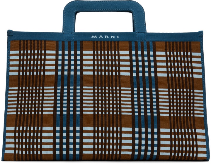 Photo: Marni Blue & Brown Knit Briefcase