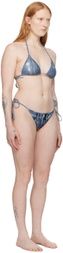 Acne Studios Indigo Trompe-l'œil Bikini