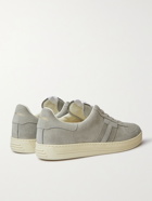 TOM FORD - Radcliffe Perforated Nubuck Sneakers - Gray
