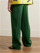 Jacquemus - Titolo Straight-Leg Pleated Woven Trousers - Green