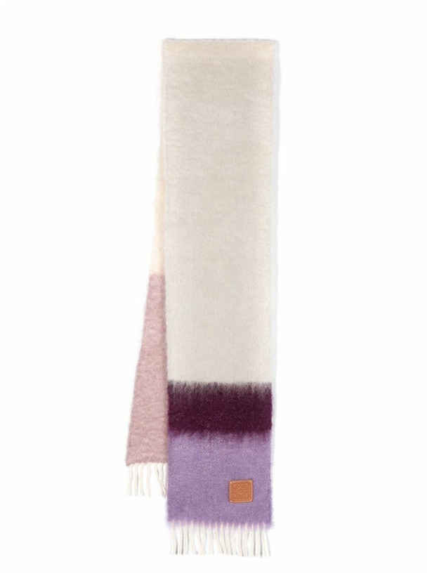 Photo: LOEWE - Striped Mohair And Wool Blend Scarf