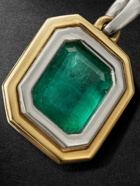MAOR - Equinox XSmall Gold, Platinum and Emerald Pendant