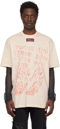 Raf Simons Beige 'Station' T-Shirt