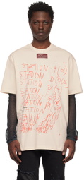 Raf Simons Beige 'Station' T-Shirt