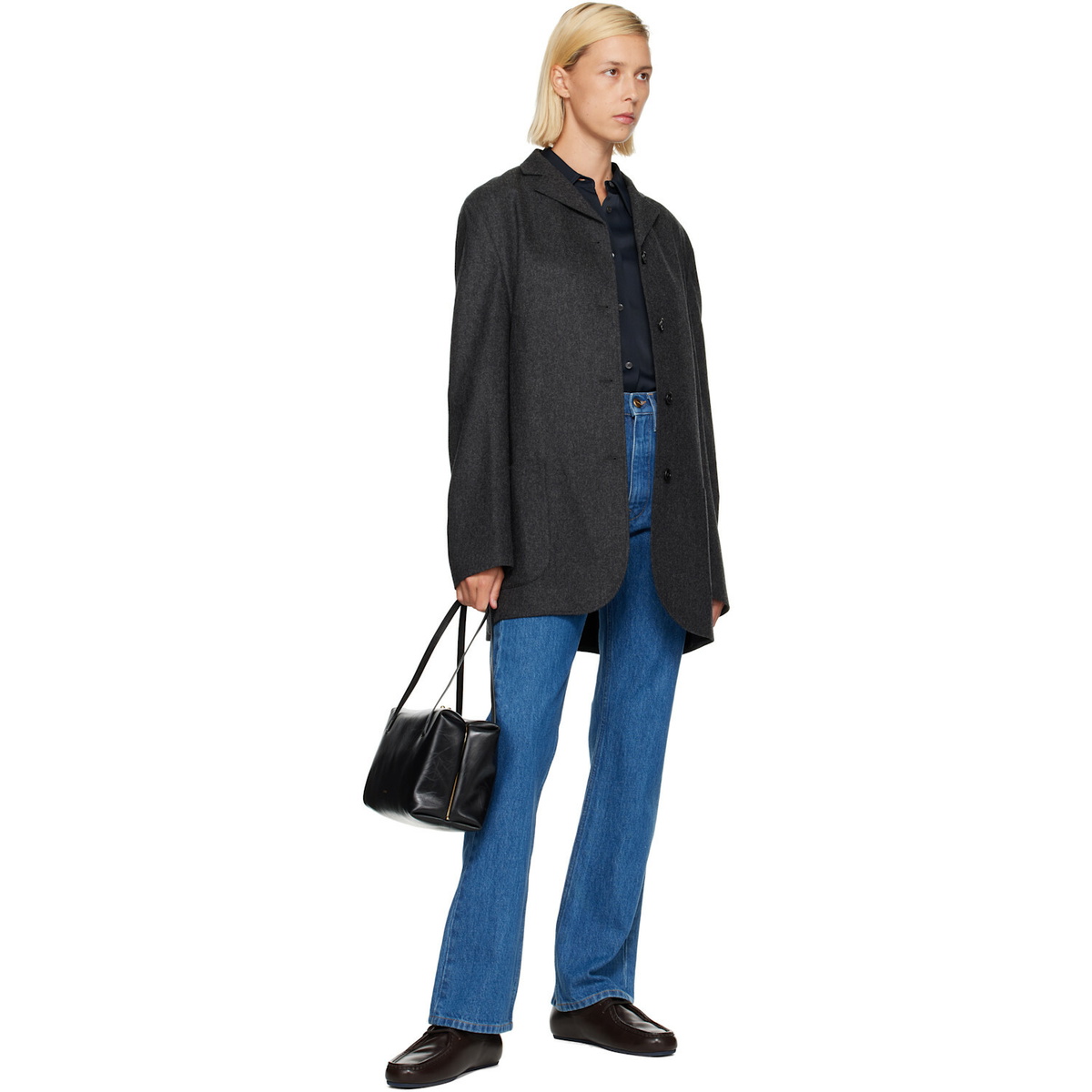 Jil Sander Black Goji Pillow Medium Bag