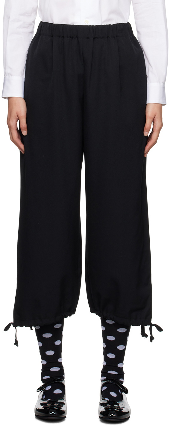 Comme des Garçons Girl Black Drawstring Trousers