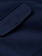 SECOND / LAYER - Herman Embroidered Cotton-Twill Jacket - Blue