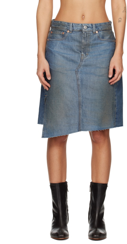Photo: OUR LEGACY Blue Craft Denim Midi Skirt
