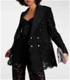 Dolce&Gabbana Floral double-breasted lace blazer