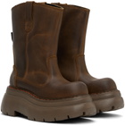 R13 Brown Chunky Workwear Boots