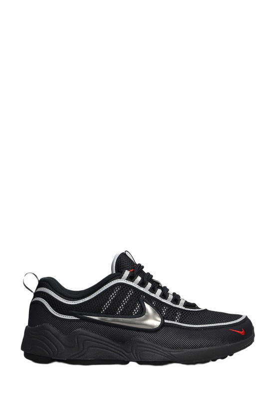 Photo: Nike Air Zoom Spiridon Sneakers In Black Leather And Fabric