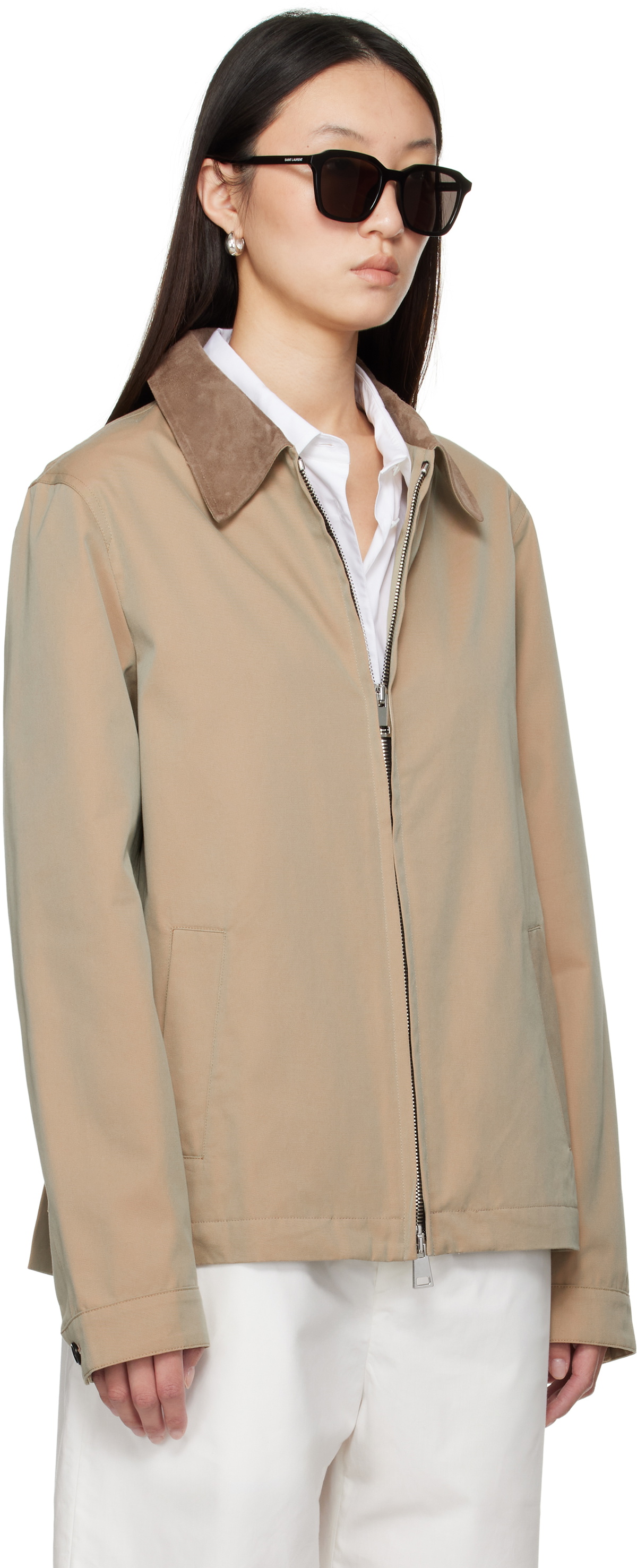 Meta Campania Collective Beige Owen Cotton Tonic Coaching Jacket