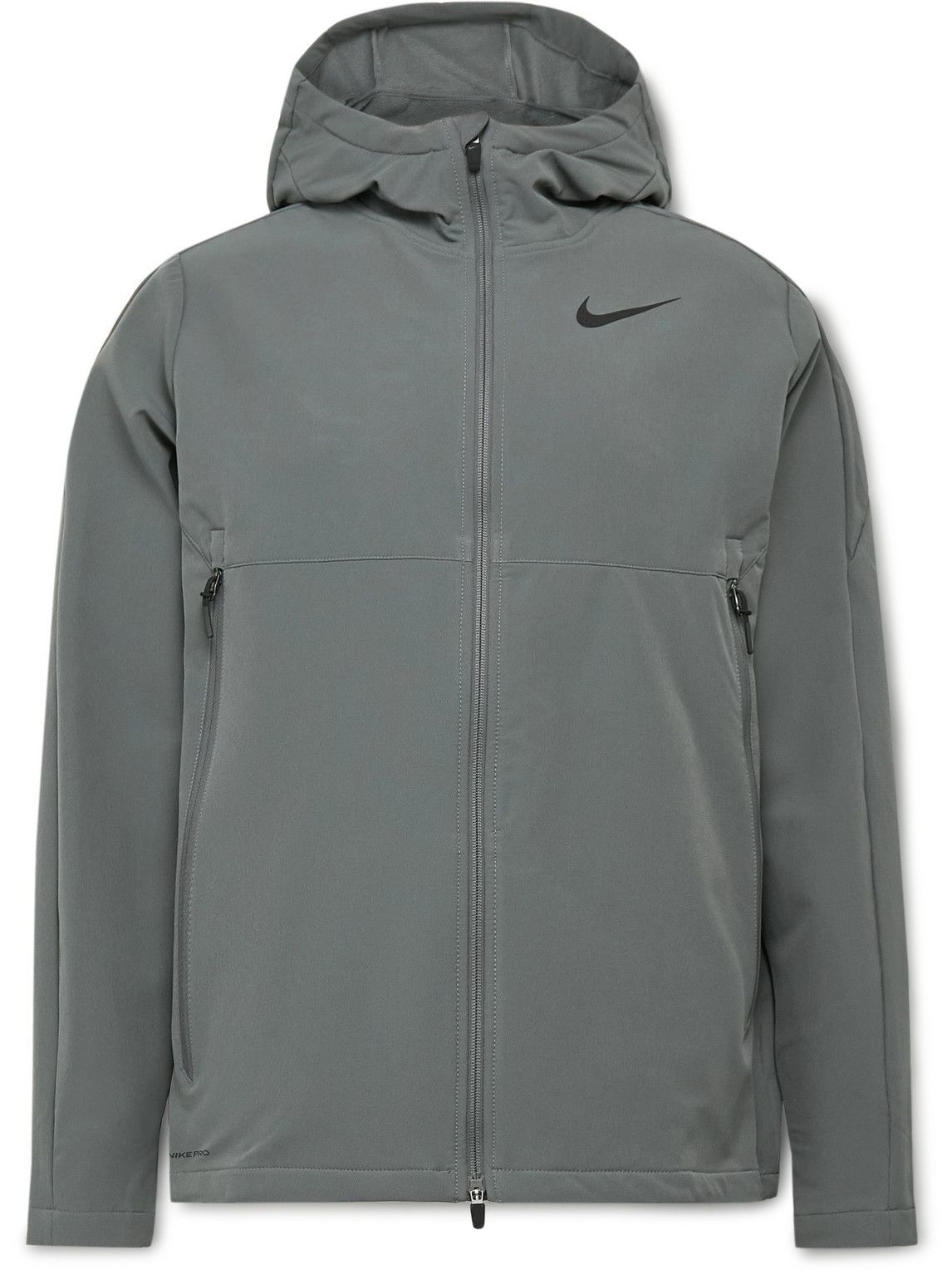 Nike Training Winterized Stretch Shell Hooded Jacket Gray Nike