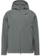 Nike Training - Winterized Stretch-Shell Hooded Jacket - Gray