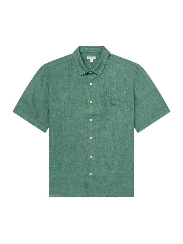 Photo: Sunspel - Linen Shirt - Green