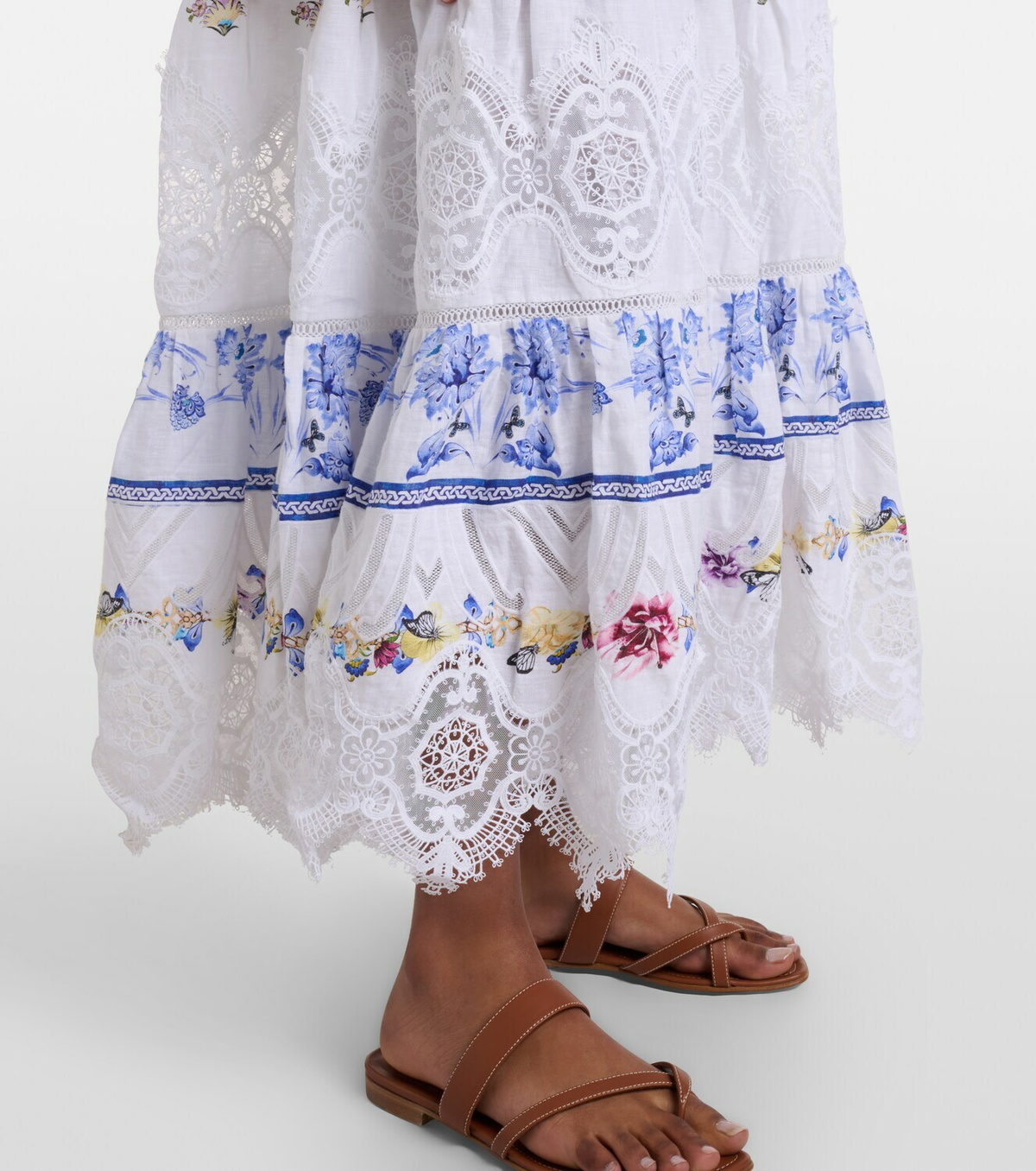Camilla All About That Lace linen midi skirt
