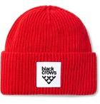 Black Crows - Mori Logo-Appliquéd Ribbed-Knit Beanie - Red