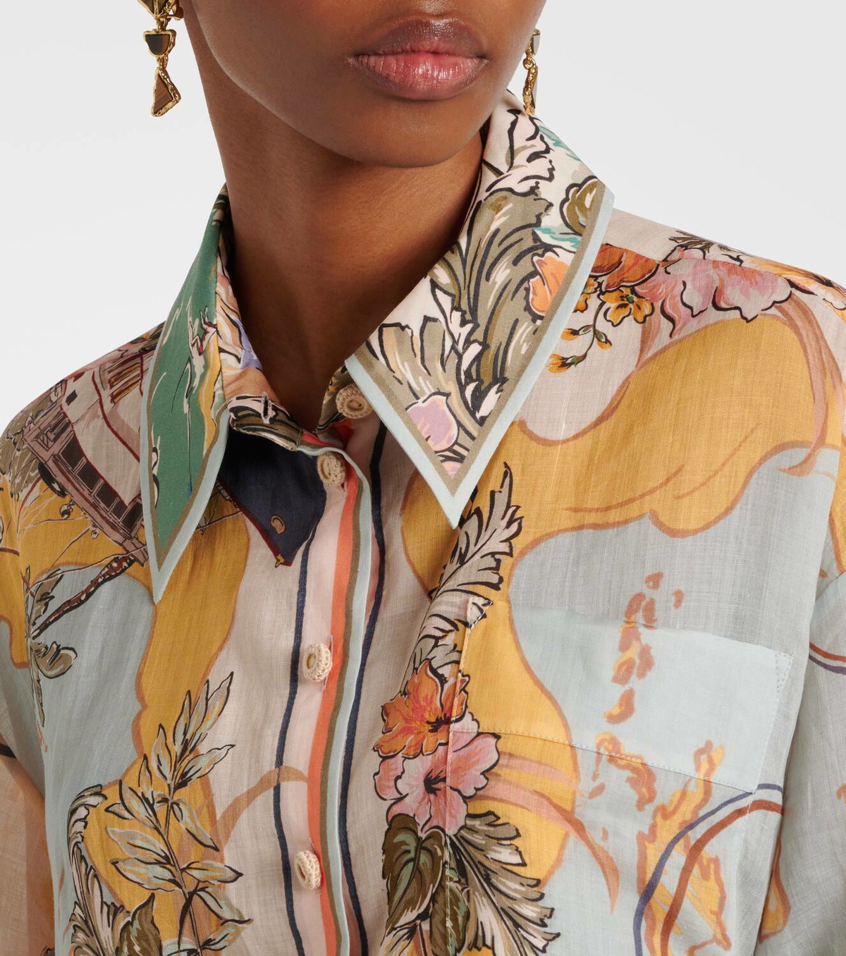 Zimmermann Tallow floral ramie shirt Zimmermann
