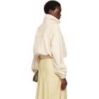 Nour Hammour Off-White Pia Leather Bomber Jacket