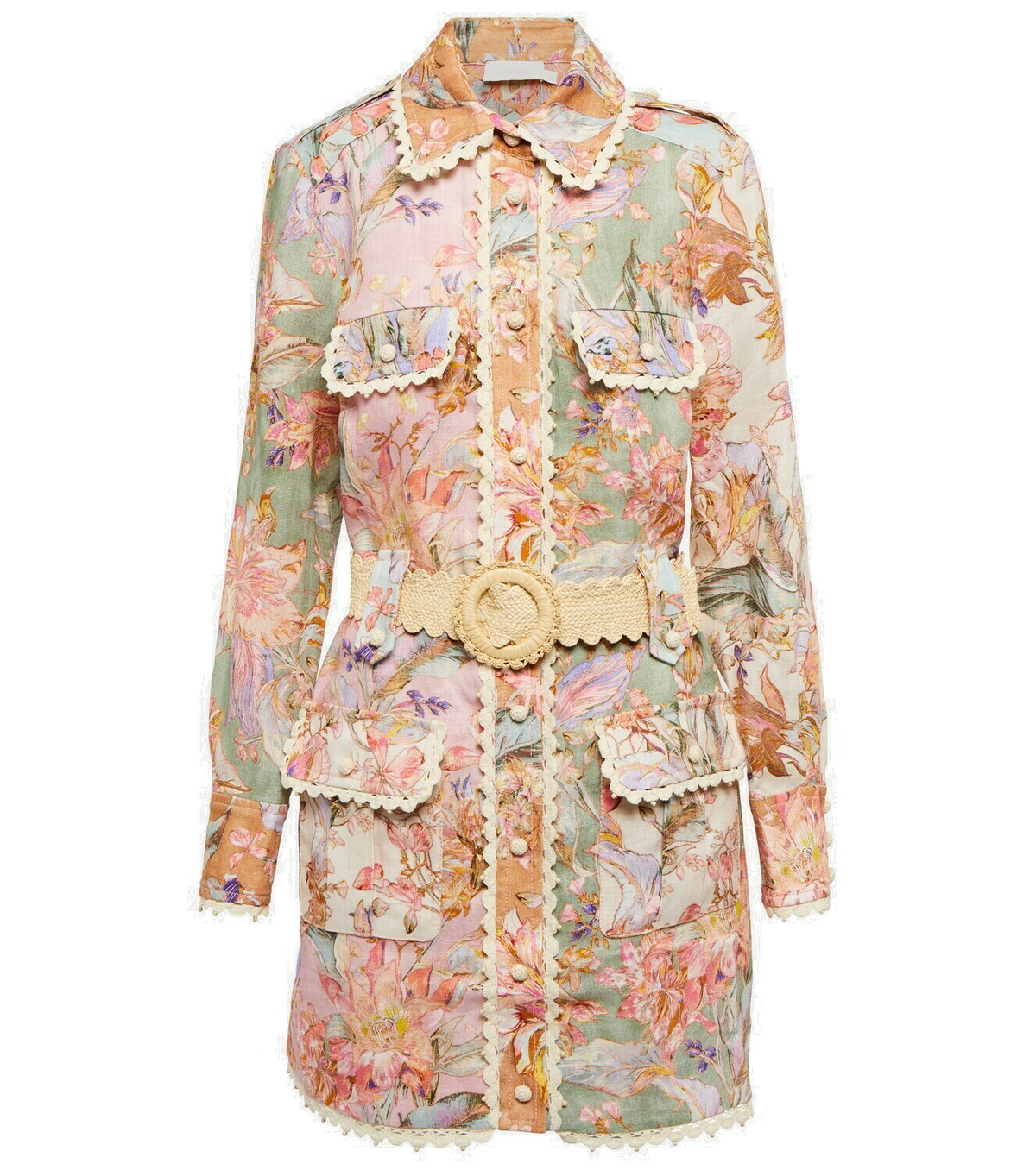 ZIMMERMANN リネン カフタン ペイズリープリント【関税なし】 ZIMMERMANN リネン カフタン ペイズリープリント【関税なし