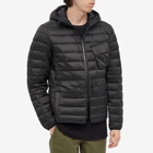 Barbour Men's International Ouston Hooded Quilt Jacket in Black