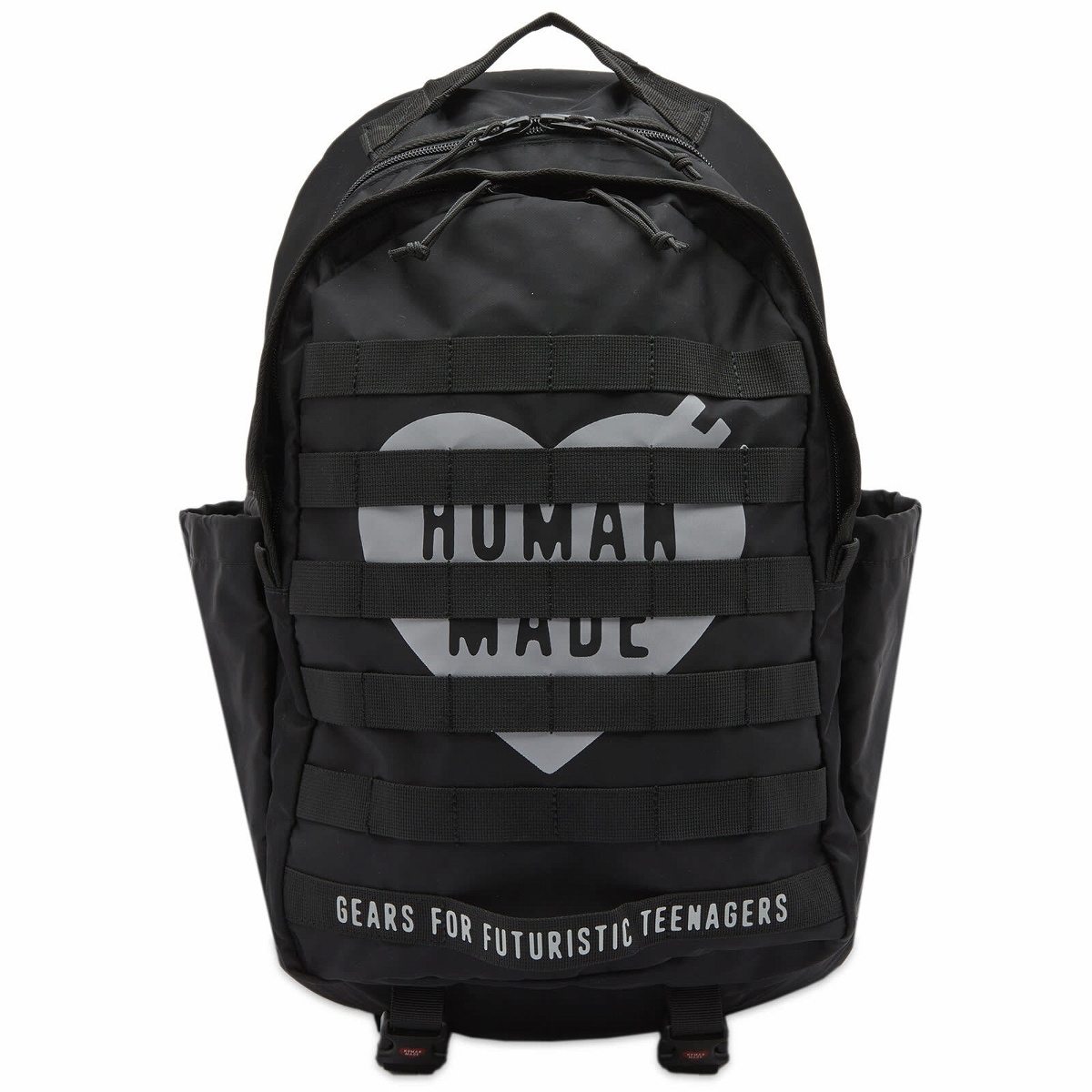 Human Made Men's Nylon Heart Backpack in Black Human Made