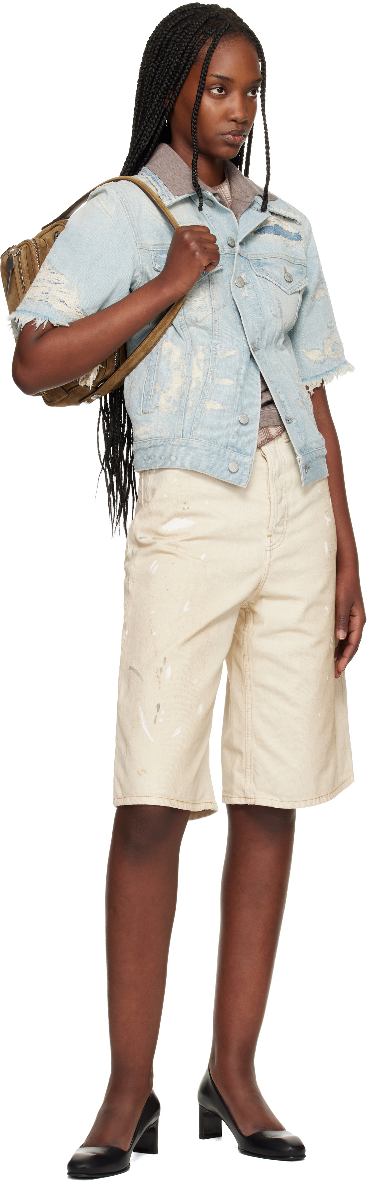 Acne Studios Blue Mended Denim Jacket