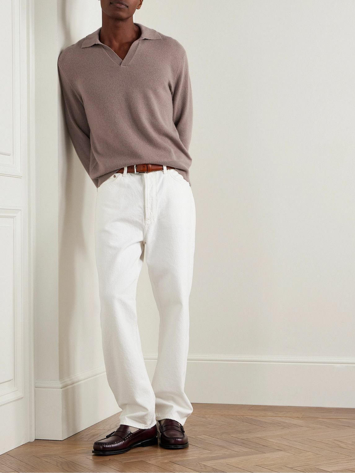 Rag & Bone - Johnny Cashmere Polo Shirt - Brown