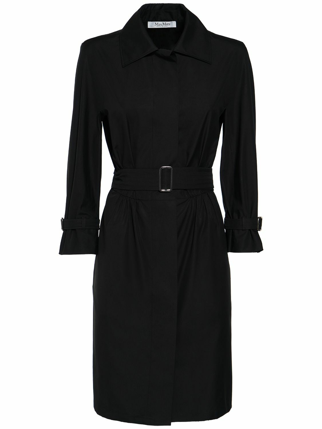 MAX MARA ワンピース Pisano cotton-blend jersey midi 911260 Pisano cotton-blend jersey midi dress in black - Max Mara