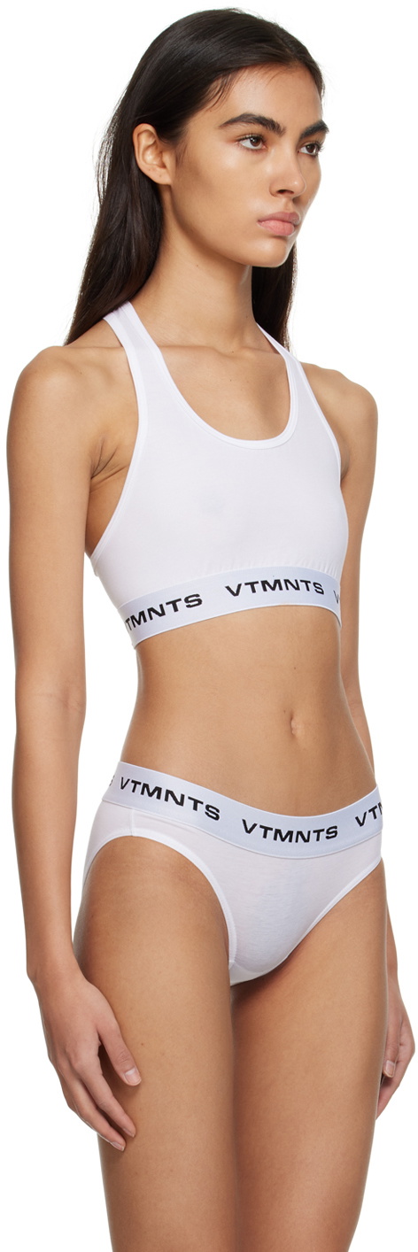 VTMNTS White Logo Sport Bra