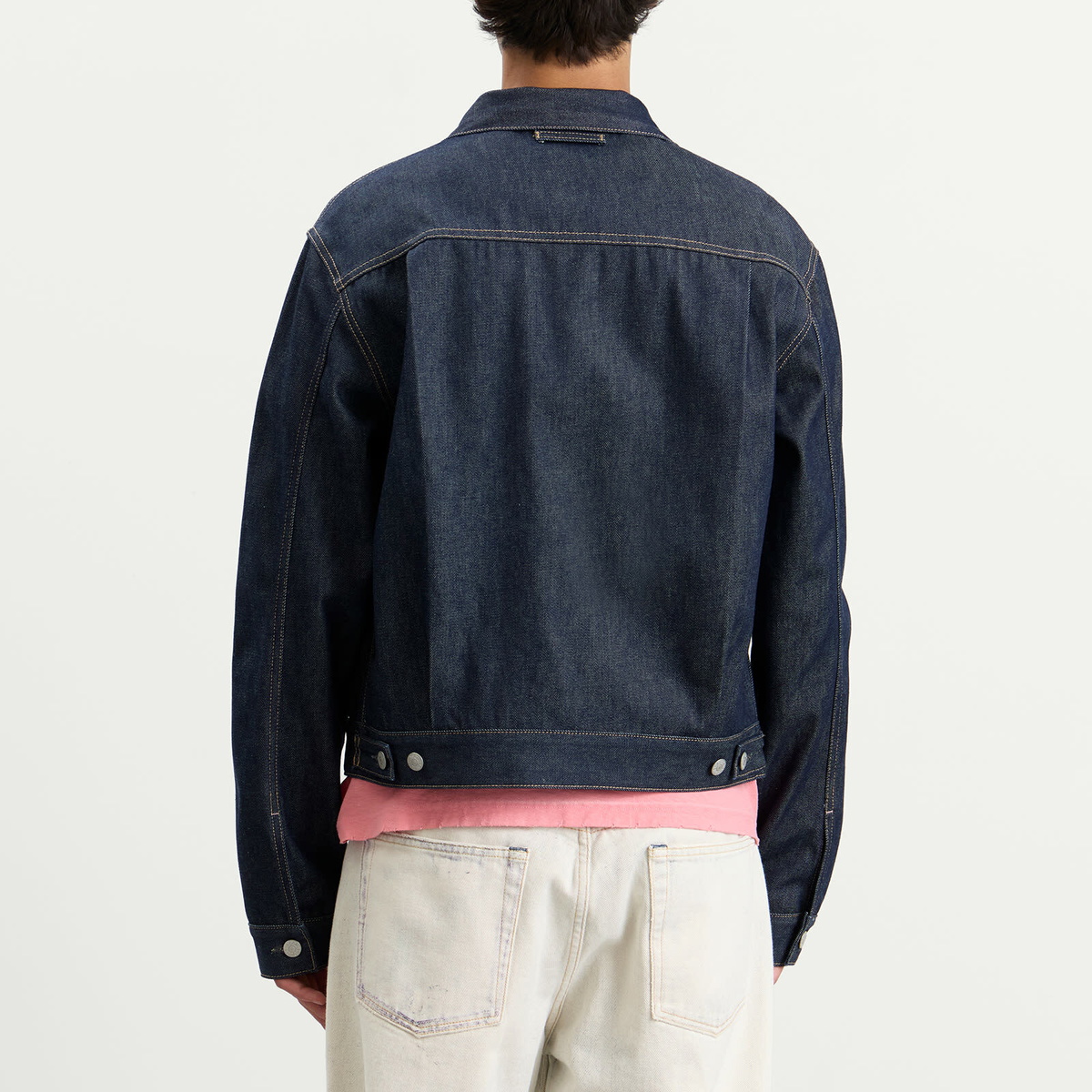 Acne Studios Men's Ryker Raw Denim Jacket in Indigo Blue