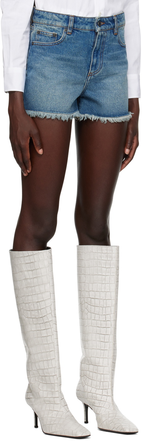 AMI Alexandre Mattiussi Blue Five Pockets Shorts