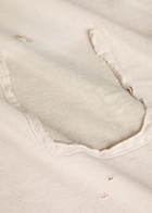 Maison Mihara Yasuhiro Distressed Cotton T-shirt Beige