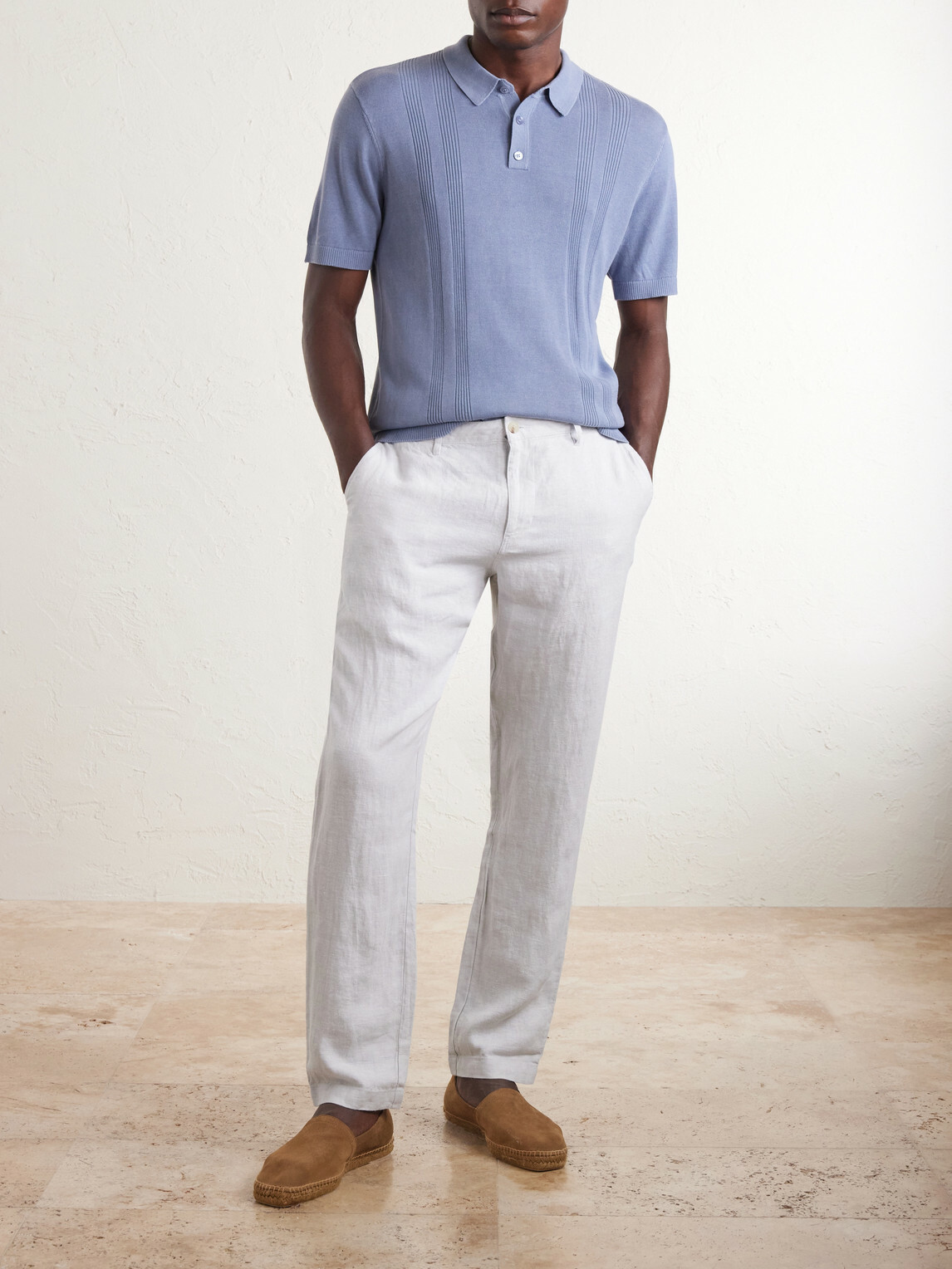 Onia - Knitted Polo Shirt - Blue
