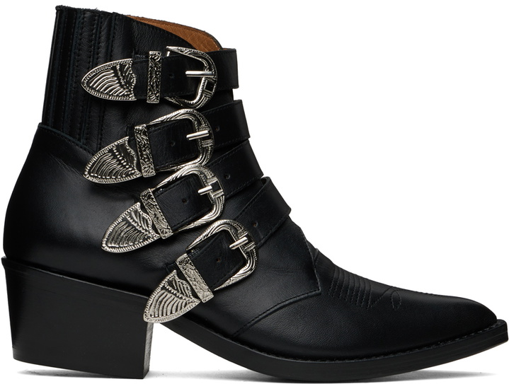 Photo: Toga Pulla SSENSE Exclusive Black 4 Metal Cowboy Boots